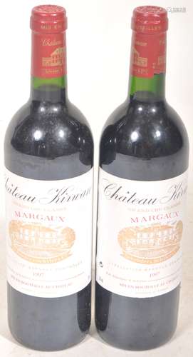 TWO VINTAGE FRENCH CHATEAU KIRWAN RED WINES