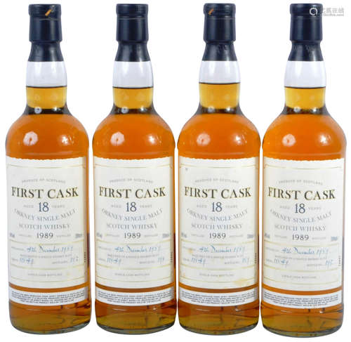 FOUR BOTTLES OF FIRST CASK SINGLE MALT SCOTCH WHISKY