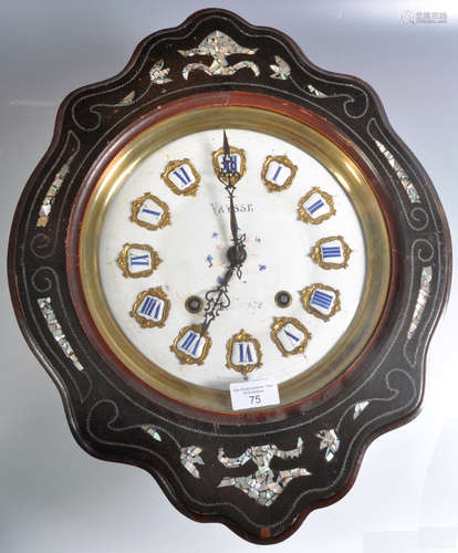 19TH CENTURY FRENCH BULLSEYE WALL CLOCK