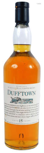 SINGLE BOTTLE OF DUFFTOWN HIGHLAND SINGLE MALT SCOTCH WHISKY