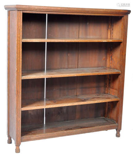 19TH CENTURY VICTORIAN OAK OPEN BOOKCASE