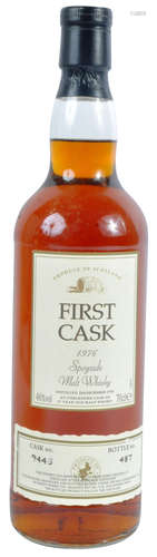 SINGLE BOTTLE OF FIRST CASK 1976 SINGLE MALT SCOTCH