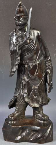 19TH CENTURY JAPANESE BRONZE FIGURE OF A KABUKI THEATRE ACTO...