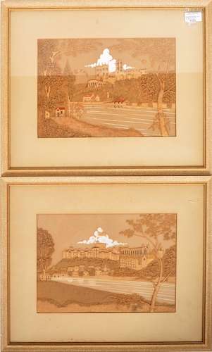 REUBEN LAWES 1910 - PAIR OF CORK CASTLE PICTURES