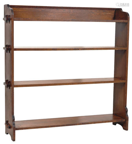 19TH CENTURY ARTS AND CRAFTS OAK BOOKCASE