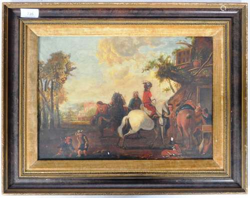 EARLY 19TH CENTURY REGENCY OIL PAINTING ON COPPER