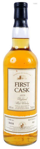 SINGLE BOTTLE OF FIRST CASK HIGHLAND SINGLE MALT