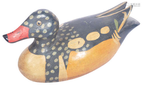 FOLK ART HAND PAINTED DECOY DUCK