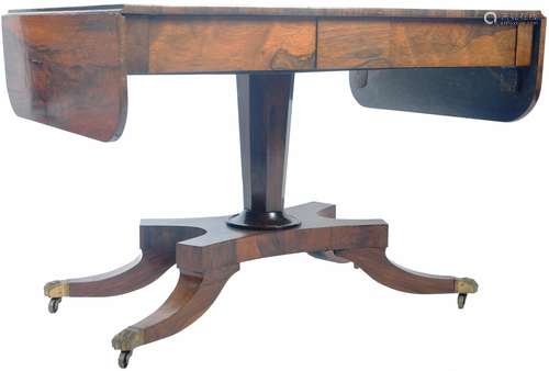 19TH CENTURY REGENCY PERIOD ROSEWOOD SOFA TABLE