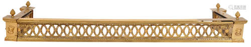 19TH CENTURY GILT BRONZE FIRE FENDER CURB