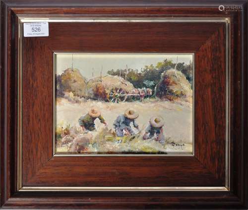 RAMON POVEDA IBARS B1936 SPAISH OIL ON BOARD PAINTING