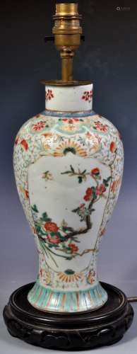 18TH CENTURY CHINESE QIANLONG VASE CONVERTED TO A LAMP