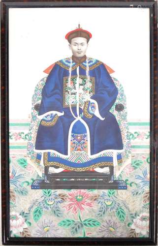 19TH CENTURY CHINESE ANCESTRAL PORTRAIT PAINTING