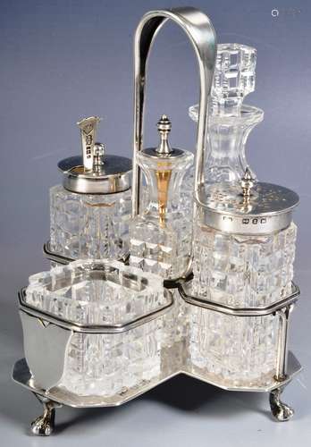 19TH CENTURY VICTORIAN SILVER MAPPIN AND WEBB CRUET SET