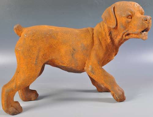 EARLY 20TH CENTURY HEAVY CAST FIGURE OF A PUPPY DOG