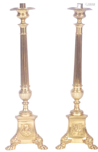 PAIR OF EARLY 20TH CENTURY ORMOLU CANDELABRAS