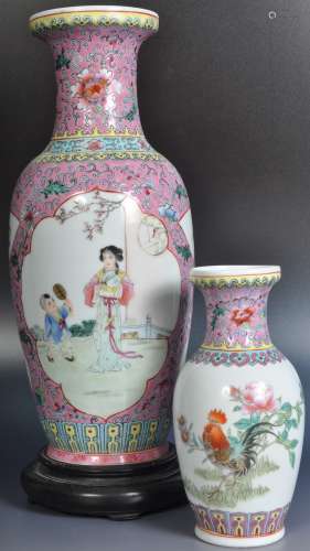 TWO PIECES OF CHINESE REPUBLIC PERIOD PORCELAIN VASES