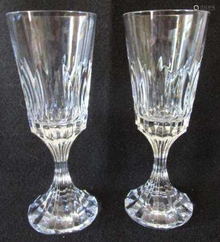 PAIR OF 20TH CENTURY BACCARAT D ASSAS WINE GLASSES