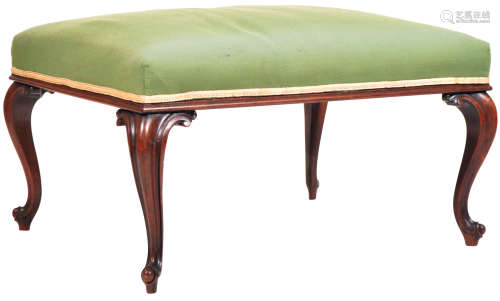 18TH CENTURY GEORGE II MAHOGANY FOOT STOOL