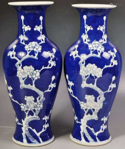 TWO EARLY 20TH CHINESE REPUBLIC PERIOD PRUNUS PATTERN VASES