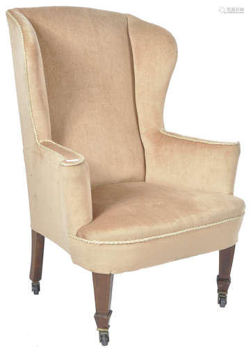 EDWARDIAN WINGBACK FIRESIDE ARMCHAIR