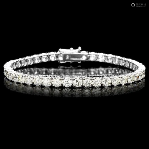 18k White Gold 12.00ct Diamond Tennis Bracelet