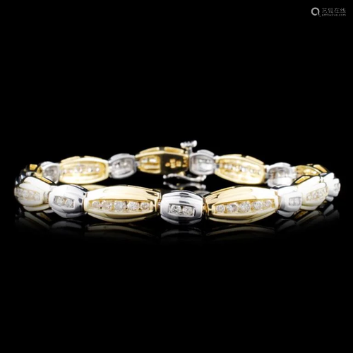 14K Gold 1.91ctw Diamond Bracelet