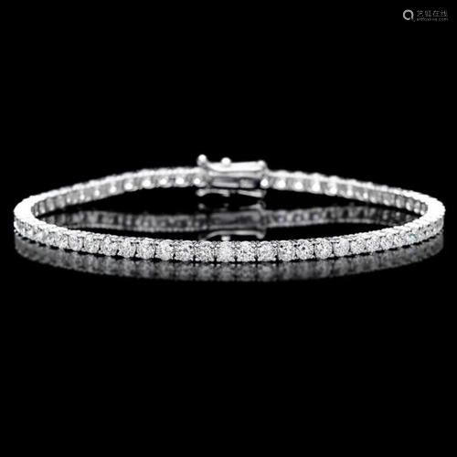 ^18k White Gold 5.00ct Diamond Bracelet