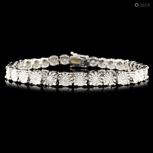 14K Gold 0.96ctw Diamond Bracelet