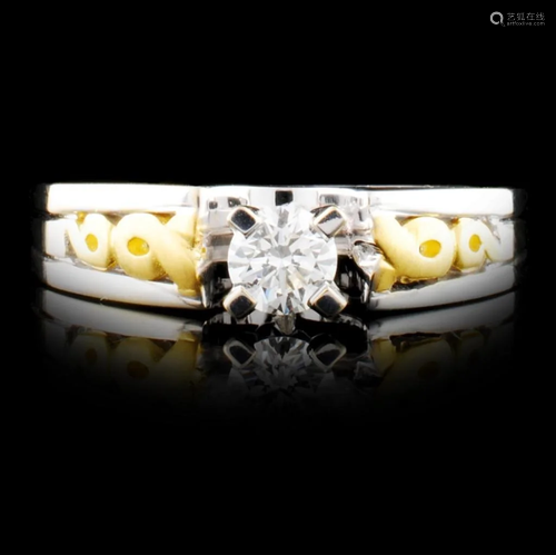 18K Gold 0.35ctw Diamond Ring