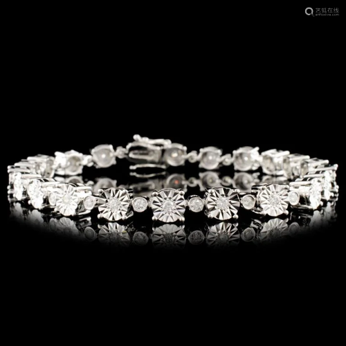 14K Gold 0.98ctw Diamond Bracelet