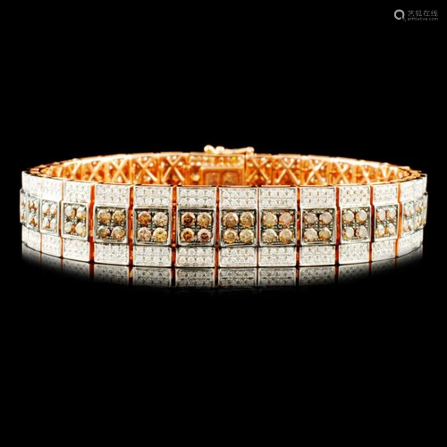 14K Gold 6.36ctw Diamond Bracelet