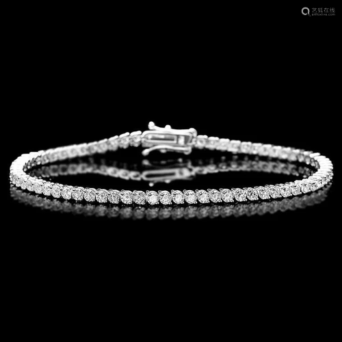 18k White Gold 4.00ct Diamond Bracelet