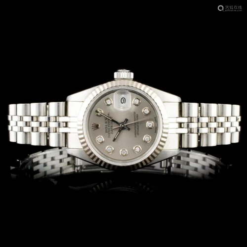 Rolex DateJust 18K & SS Ladies Wristwatch