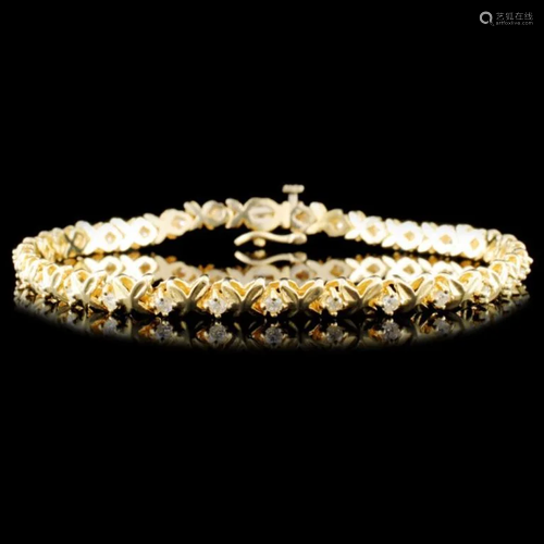 14K Gold 1.00ctw Diamond Bracelet