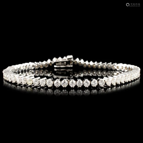 14K Gold 3.78ctw Diamond Bracelet