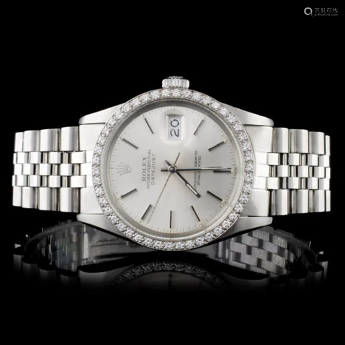 Rolex SS DateJust Diamond 36MM Wristwatch