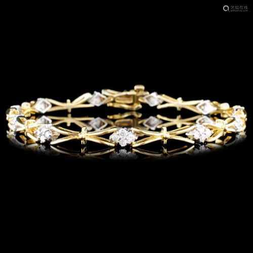 14K Gold 1.00ctw Diamond Bracelet