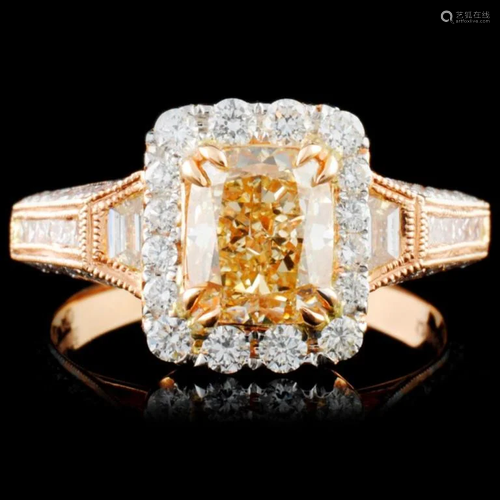 18K Gold 2.26ctw Fancy Colored Diamond Ring