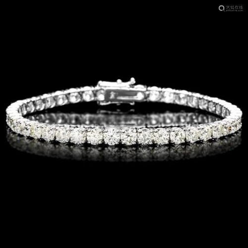 ^18k White Gold 12.00ct Diamond Tennis Bracelet