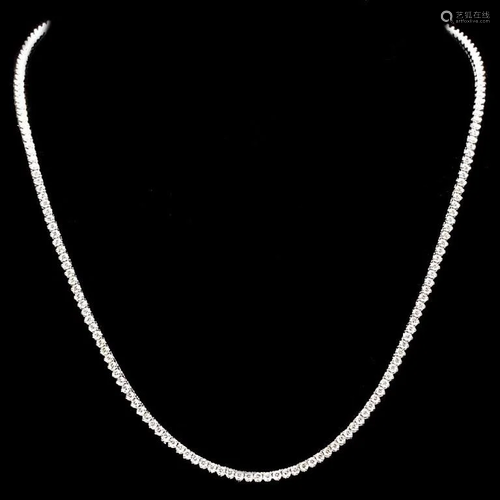 18k White Gold 6.00ct Diamond Necklace