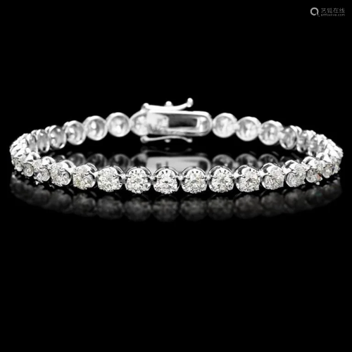 ^18k White Gold 9.00ct Diamond Tennis Bracelet