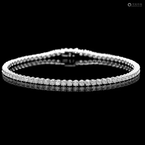 18k White Gold 3.00ct Diamond Bracelet