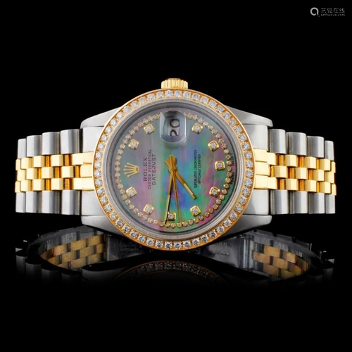 Rolex YG/SS DateJust Diamond 36MM Watch