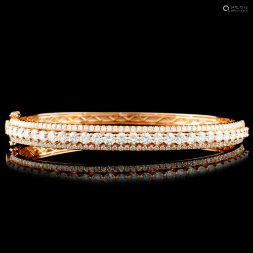 18K Gold 5.13ctw Diamond Bangle