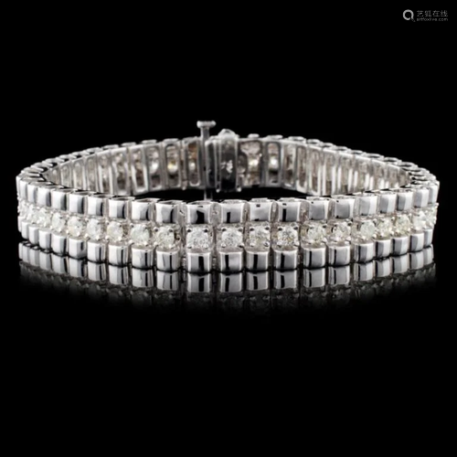 14K White Gold 4.00ctw Diamond Bracelet