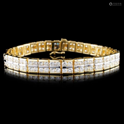 14K Gold 8.00ctw Diamond Bracelet