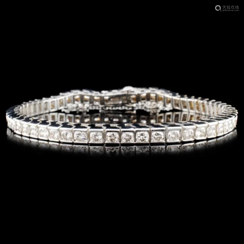 14K Gold 7.32ctw Diamond Bracelet