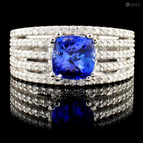 14K Gold 2.51ctw Tanzanite & 1.32ctw Diamond Ring