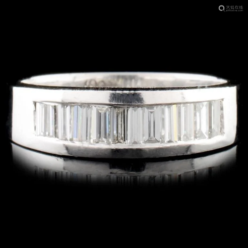 Solid Platinum 0.86ctw Diamond Ring